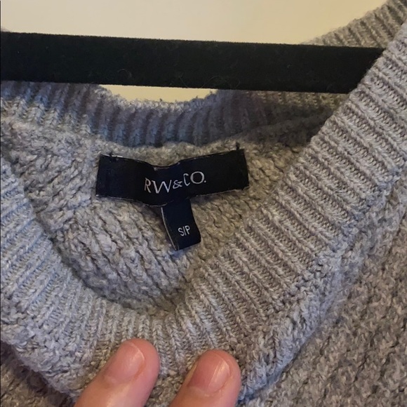 RW CO. Grey Sweater Cold Shoulder Dress - Picture 3 of 6